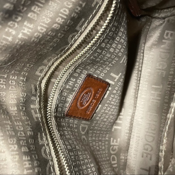 The Bridge Brown Leather Barrel Shape Daily Bag - Picture 2 of 5